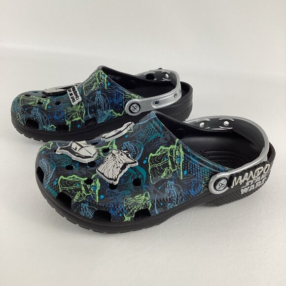 Crocs Star Wars Mandalorian Jibbitz Men Sz 6 Women 8 Unisex Slip On Sandal Shoe - Picture 2 of 10